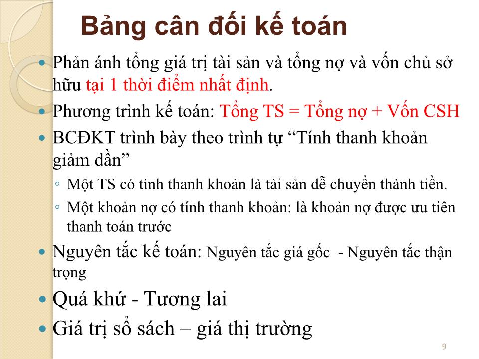 Bài giảng Quản trị tài chính - Chương 4: Phân tích báo cáo tài chính - Nguyễn Thị Doan trang 9