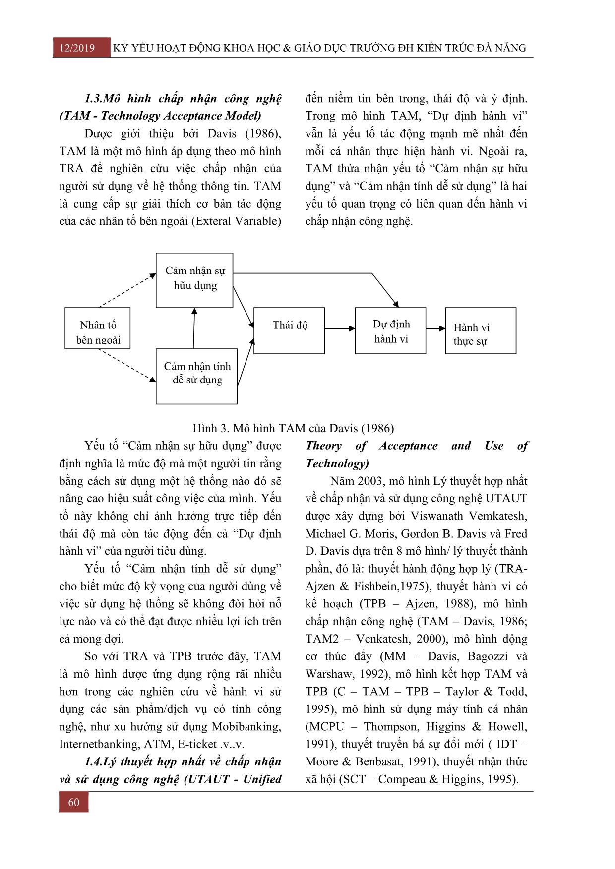 Các mô hình lý thuyết và các nghiên cứu thực nghiệm về các nhân tố ảnh hưởng đến việc chấp nhận sử dụng thẻ thanh toán trang 3