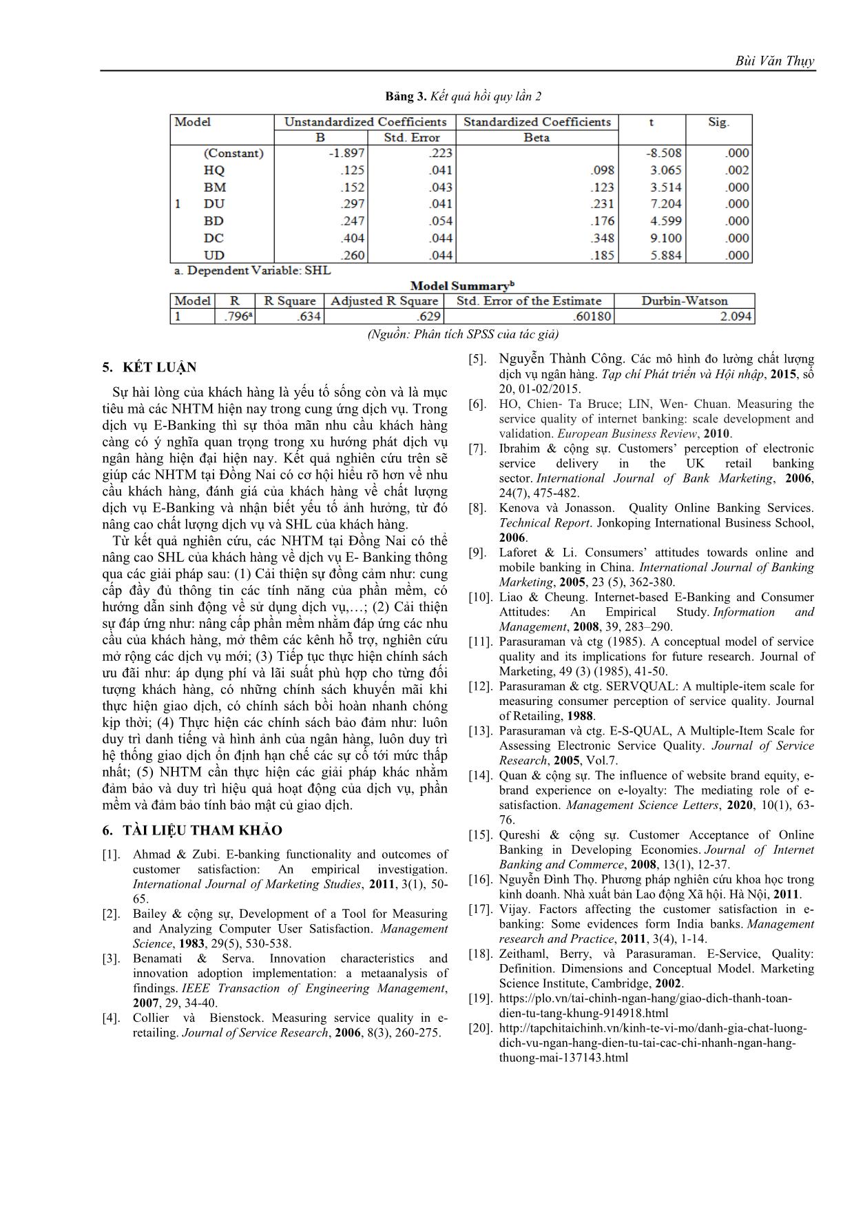 Các yếu tố ảnh hưởng đến sự hài lòng của khách hàng cá nhân về dịch vụ ngân hàng điện tử của các ngân hàng thương mại tại Đồng Nai trang 6