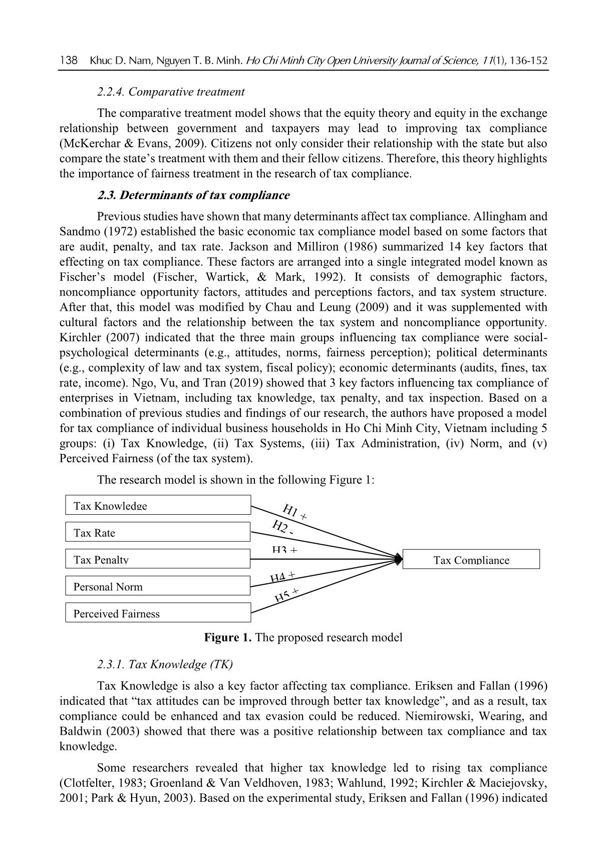 Determinants affecting tax compliance: A case of business households in Ho Chi Minh City, Vietnam trang 3