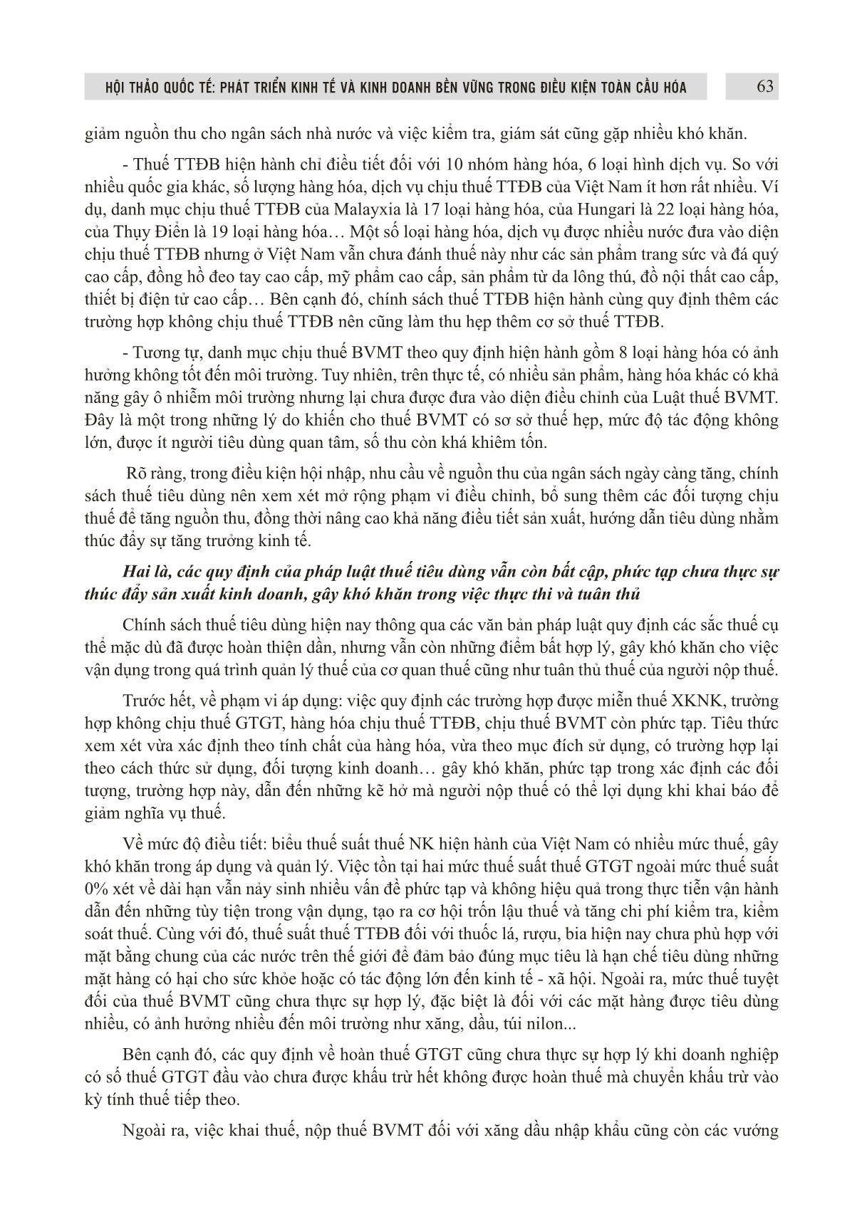 Điều chỉnh chính sách thuế tiêu dùng của Việt Nam trong bối cảnh toàn cầu hóa nền kinh tế trang 6