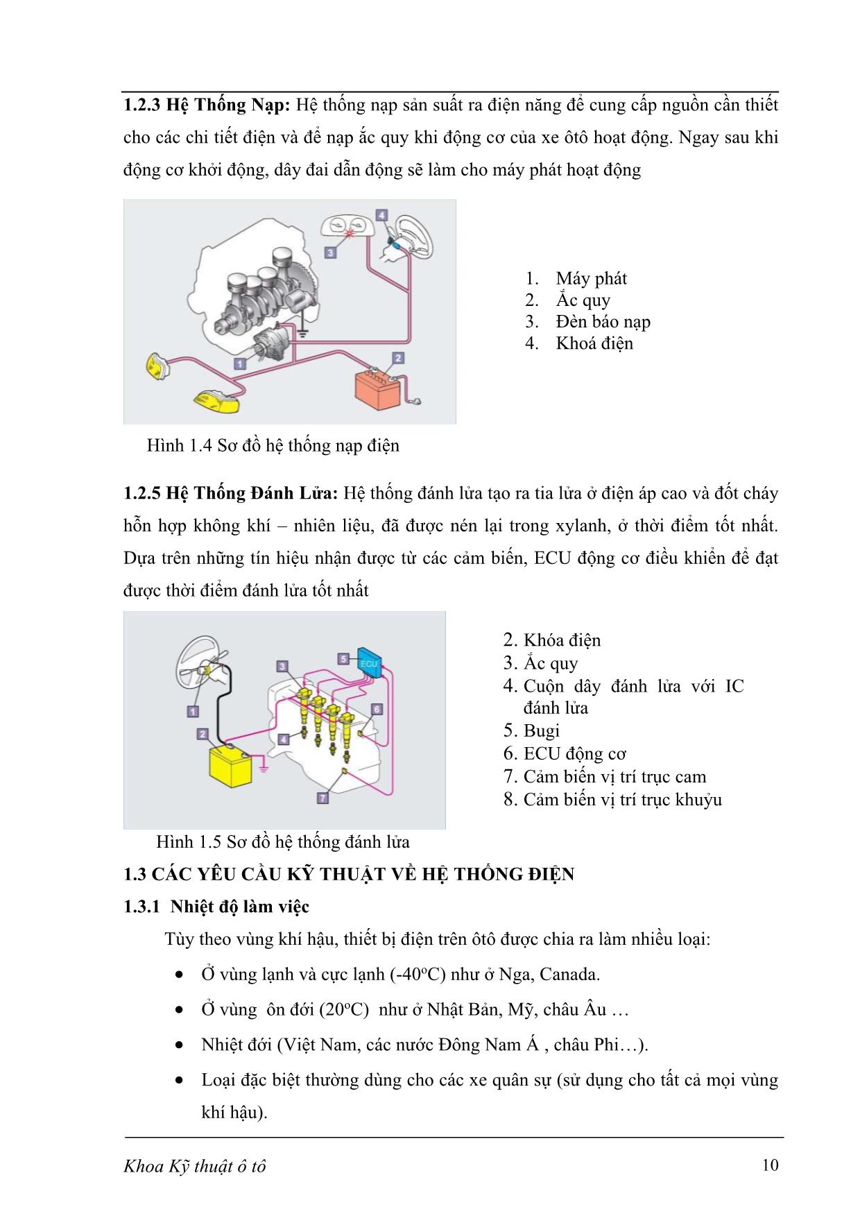 Giáo trình Hệ thống điện điện tử trên ô tô trang 10