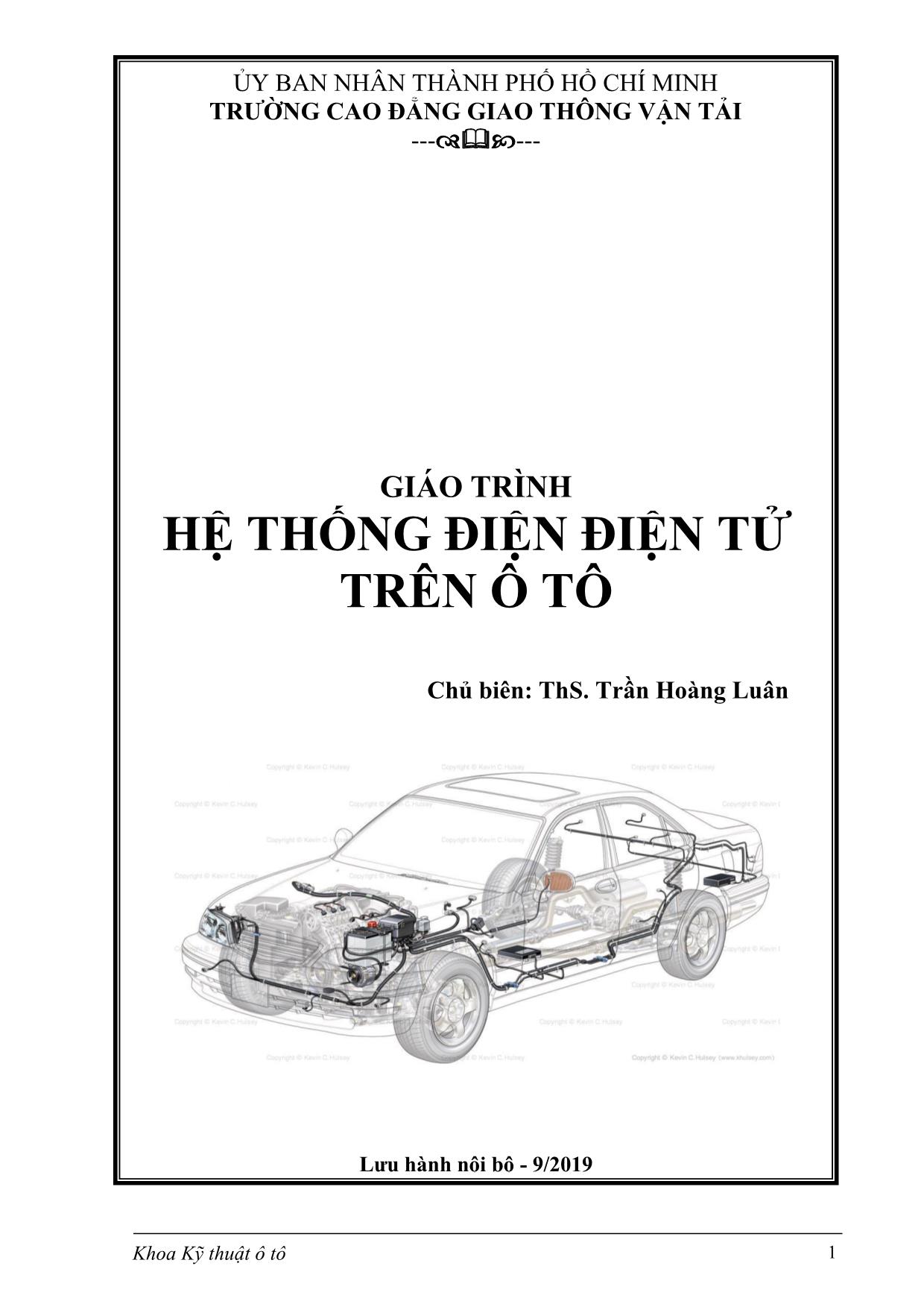 Giáo trình Hệ thống điện điện tử trên ô tô trang 1