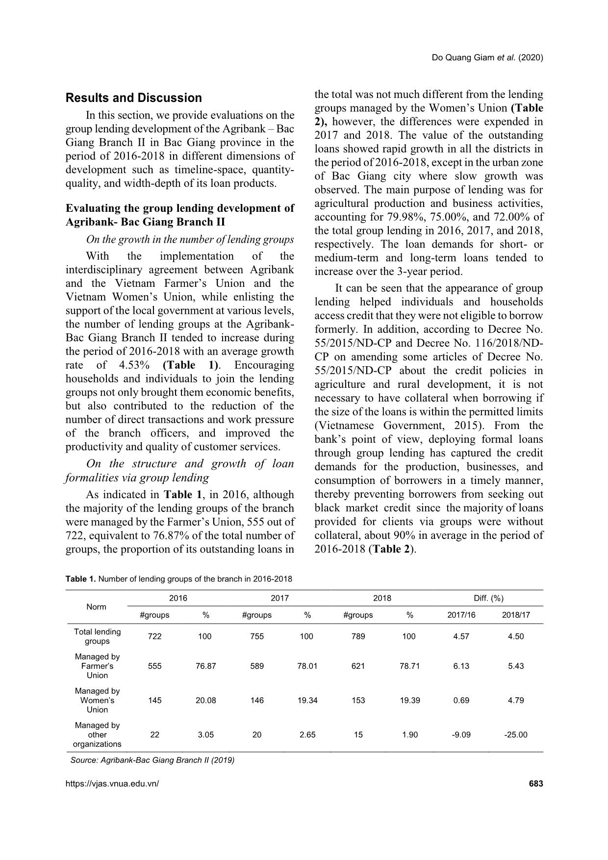 Evaluating the group lending development at the Viet Nam bank for agriculture and rural development: A case study in Bac Giang branch ii trang 5