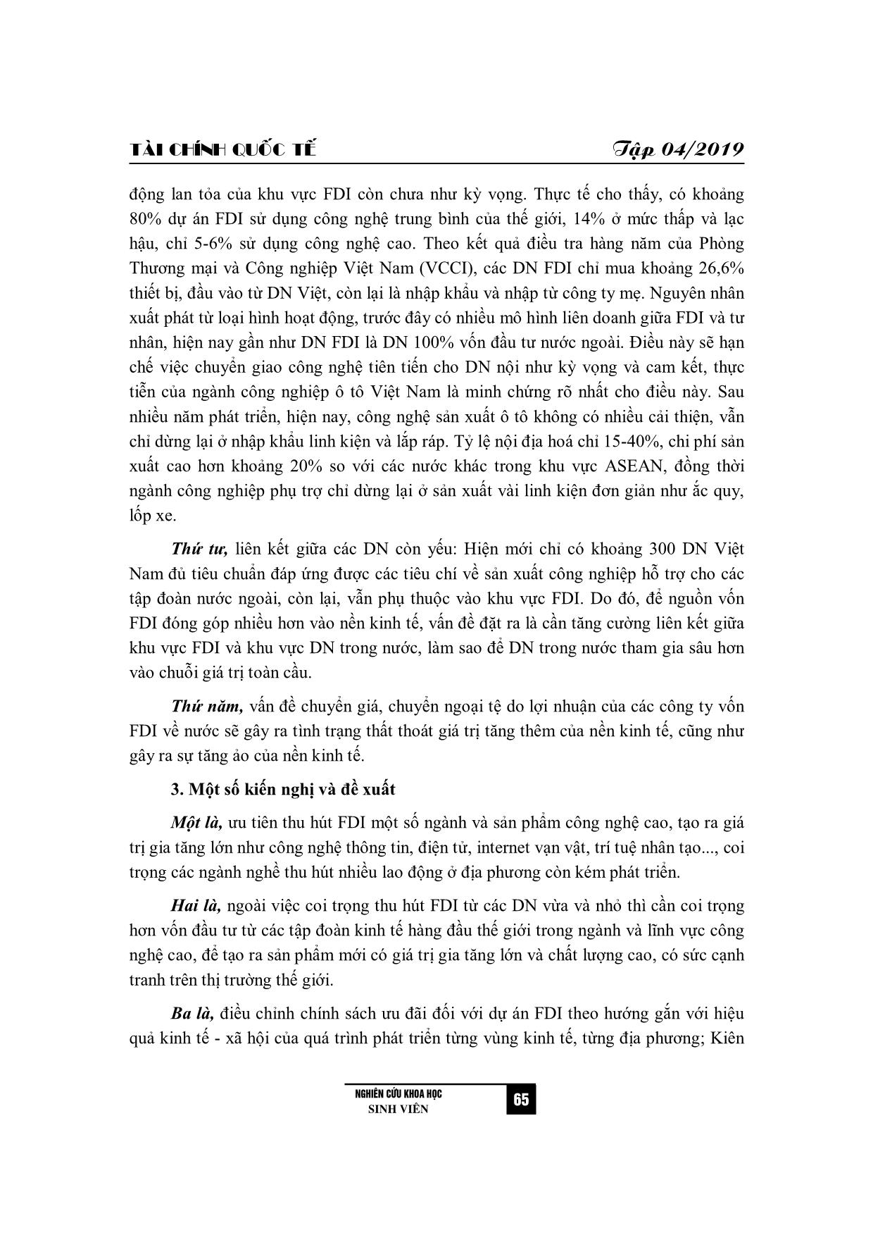 Giải pháp nâng cao chất lượng nguồn vốn FDI tạo điều kiện phát triển kinh tế bền vững tại Việt Nam trang 4