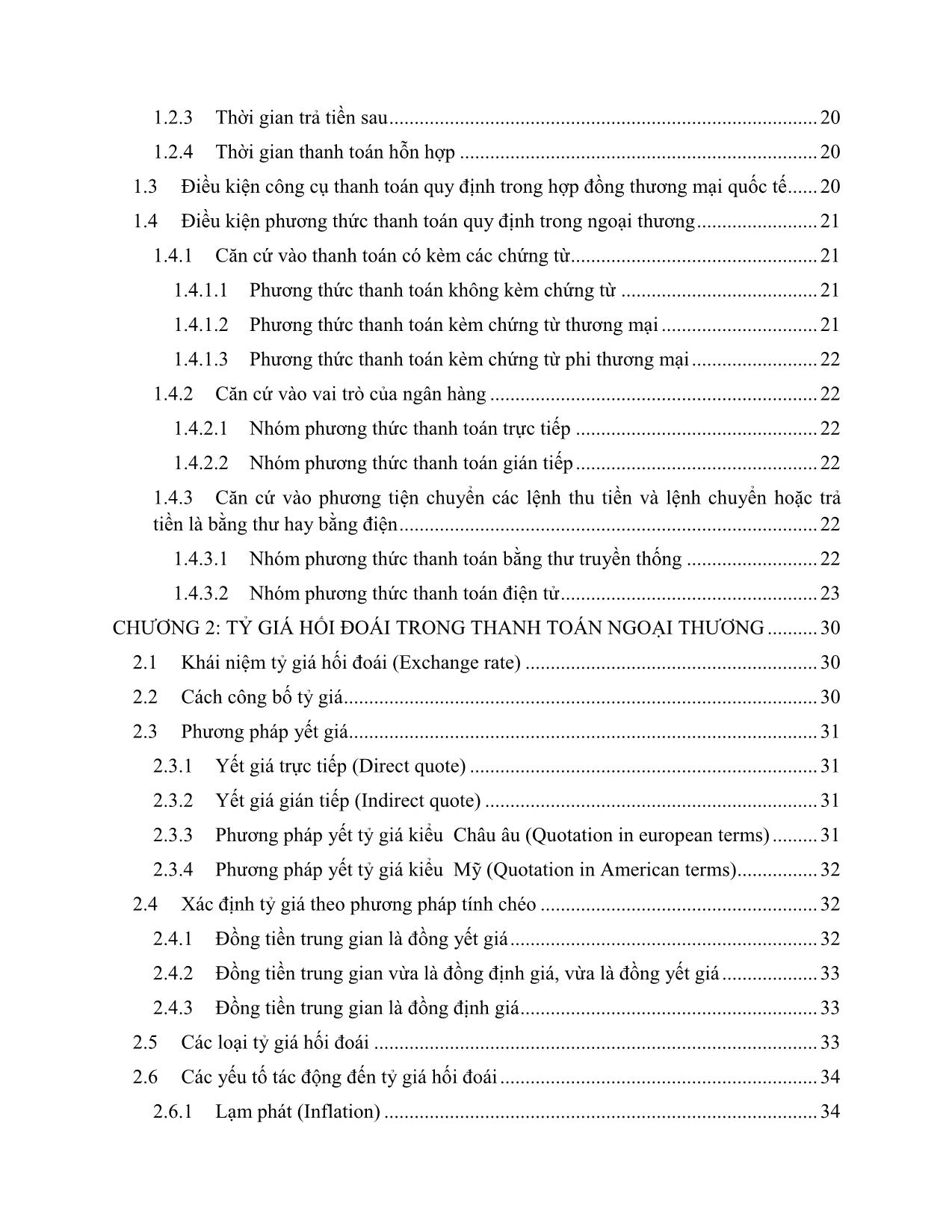 Giáo trình Tài chính ngân hàng - Thanh toán quốc tế trang 6