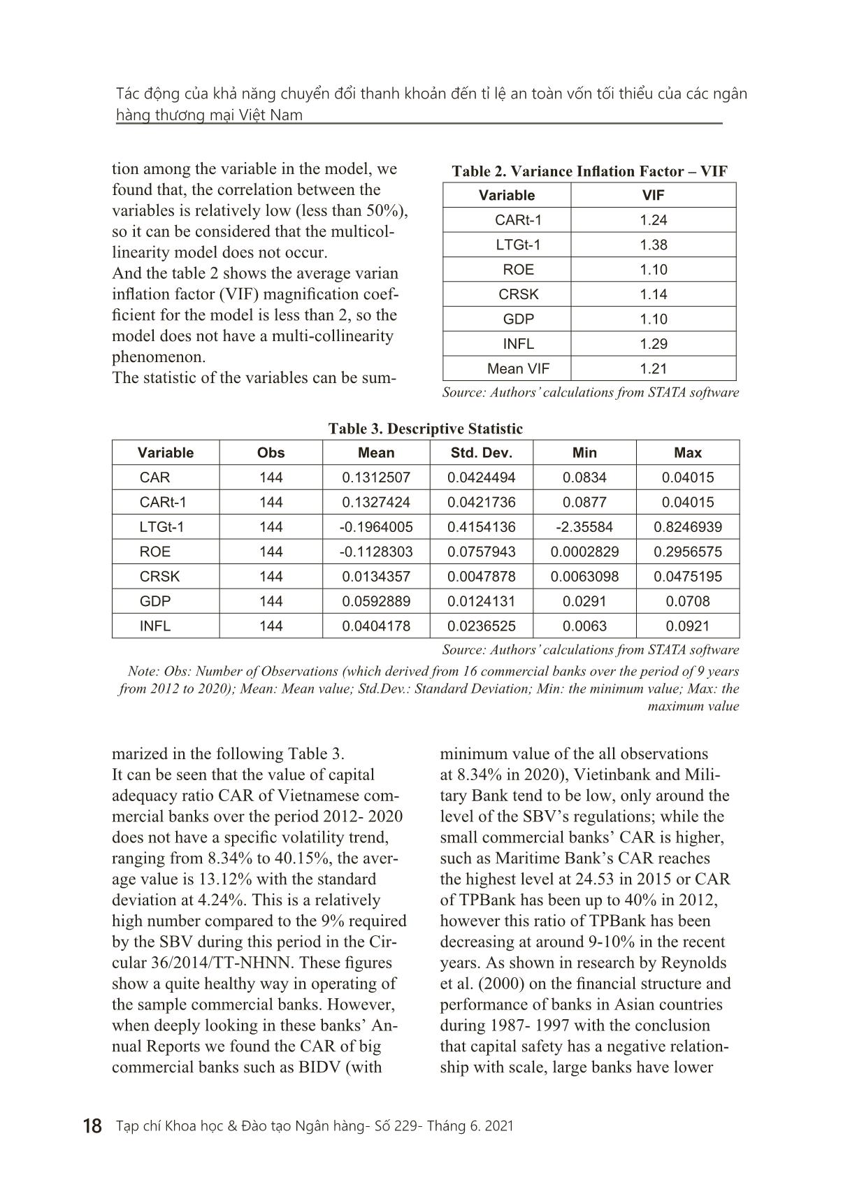 Impact of liquidity transformation to Vietnamese commercial banks adequacy ratio trang 7