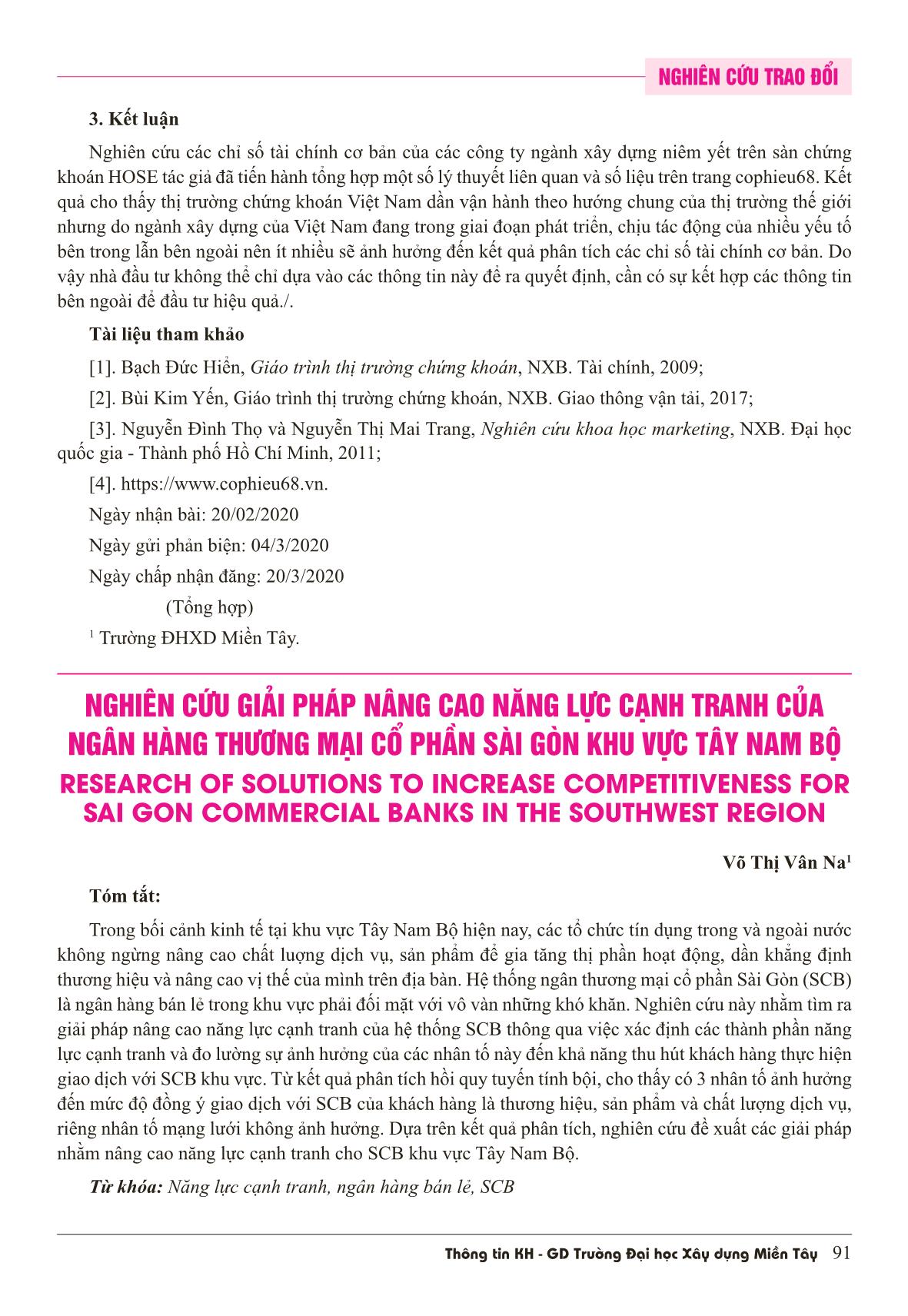 Nghiên cứu giải pháp nâng cao năng lực cạnh tranh của ngân hàng thương mại Cổ phần Sài Gòn khu vực Tây Nam Bộ trang 1