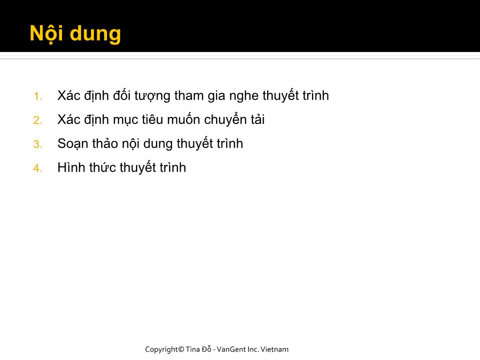 Bài giảng Kỹ năng chuẩn bị một bài thuyết trình tốt trang 2