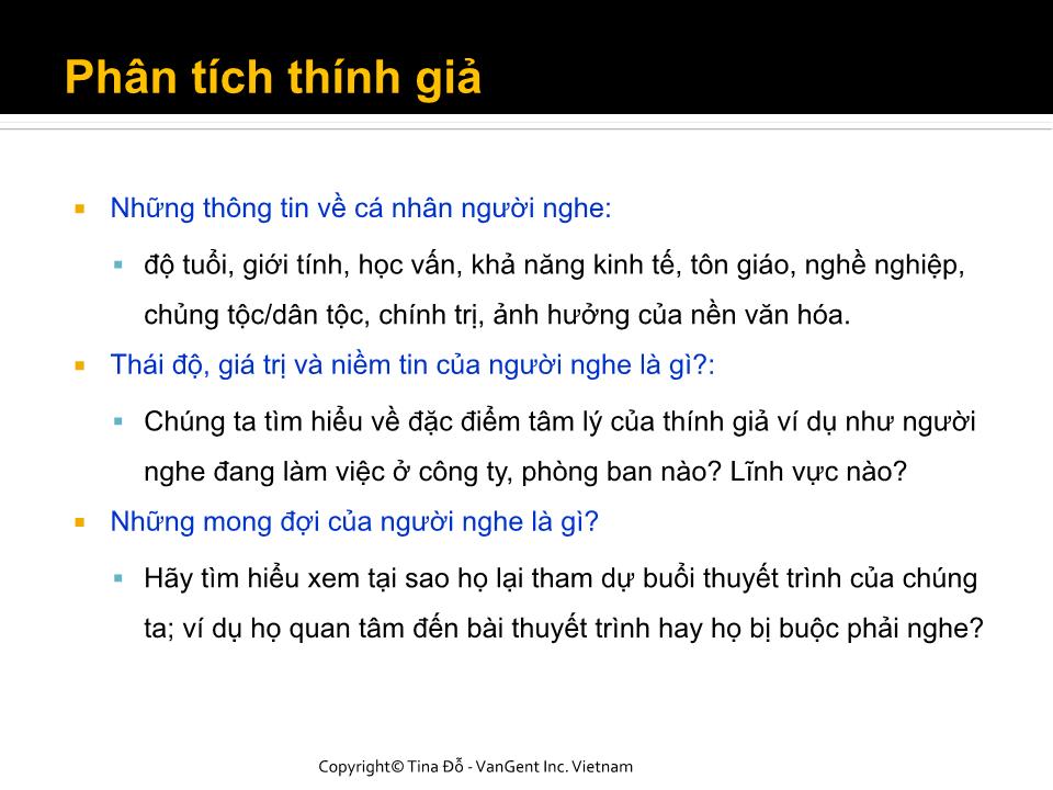 Bài giảng Kỹ năng chuẩn bị một bài thuyết trình tốt trang 5