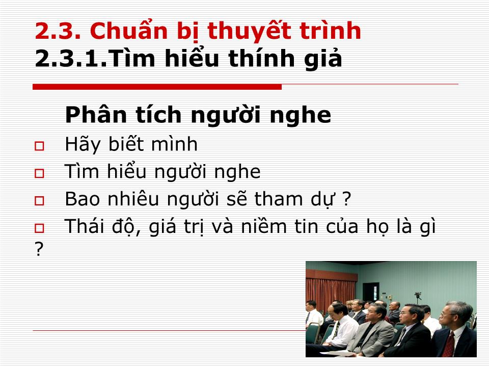 Bài giảng môn Kỹ năng thuyết trình - Nguyễh Thị Ngọc Hương trang 8