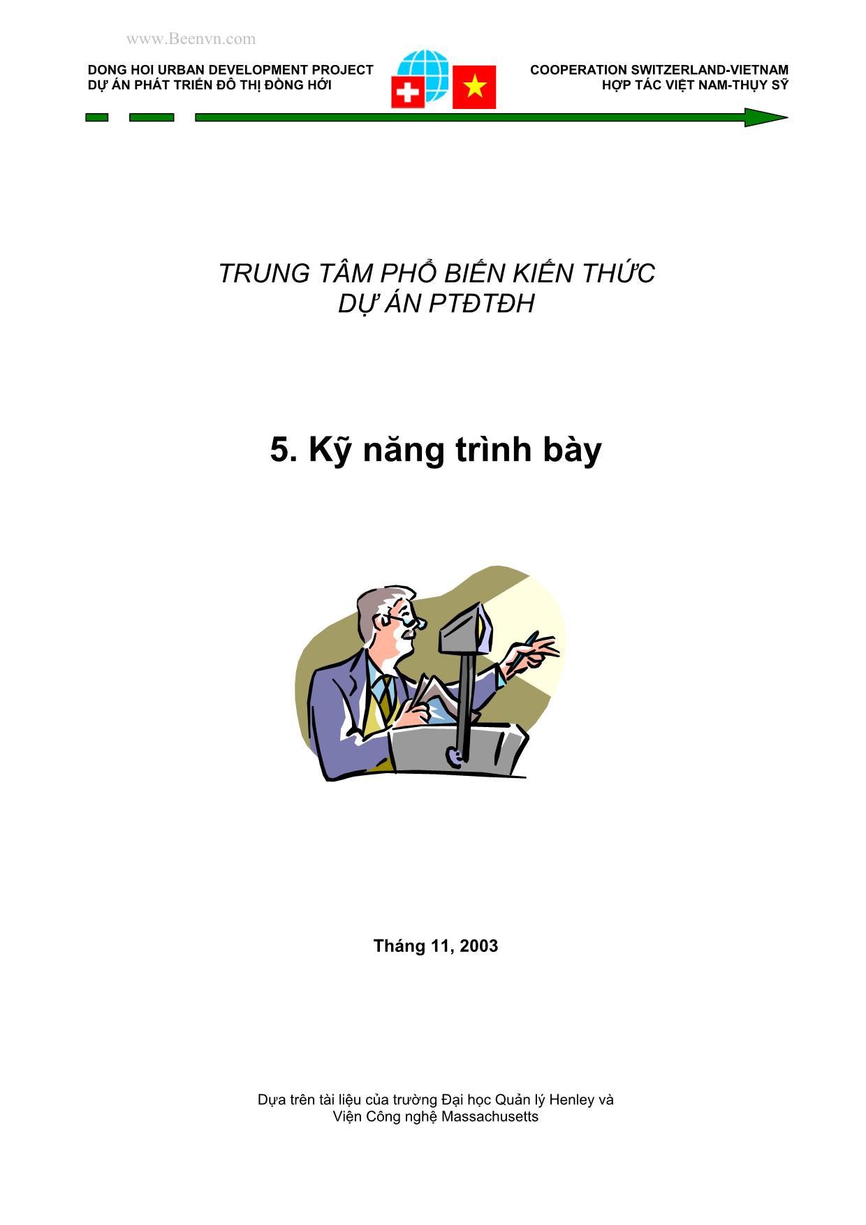 Tài liệu Kỹ năng trình bày trang 1