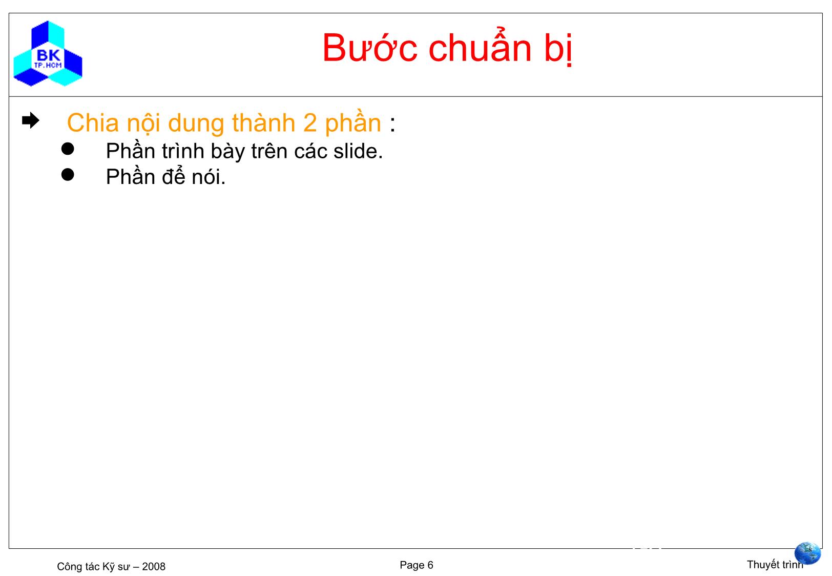 Bài giảng môn Thuyết trình (Bản mới) trang 6