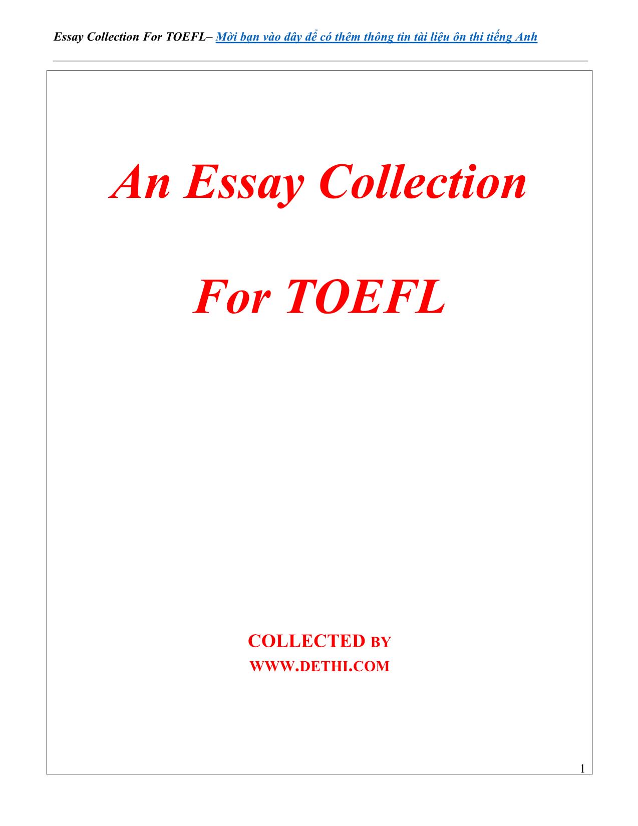 An essay collection for Toefl trang 1