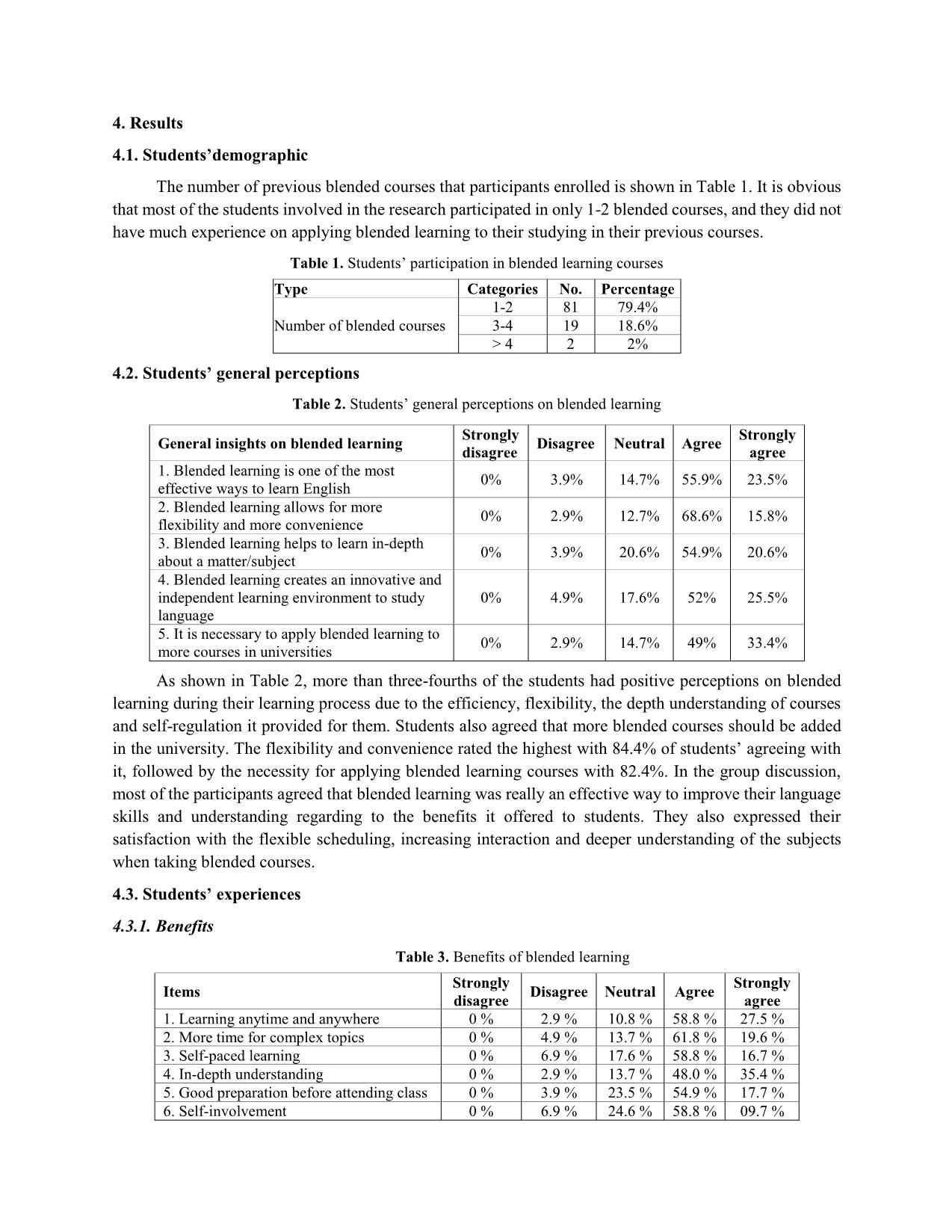 An investigation into efl students’ perception of blended learning at university of foreign languages, Hue university trang 5