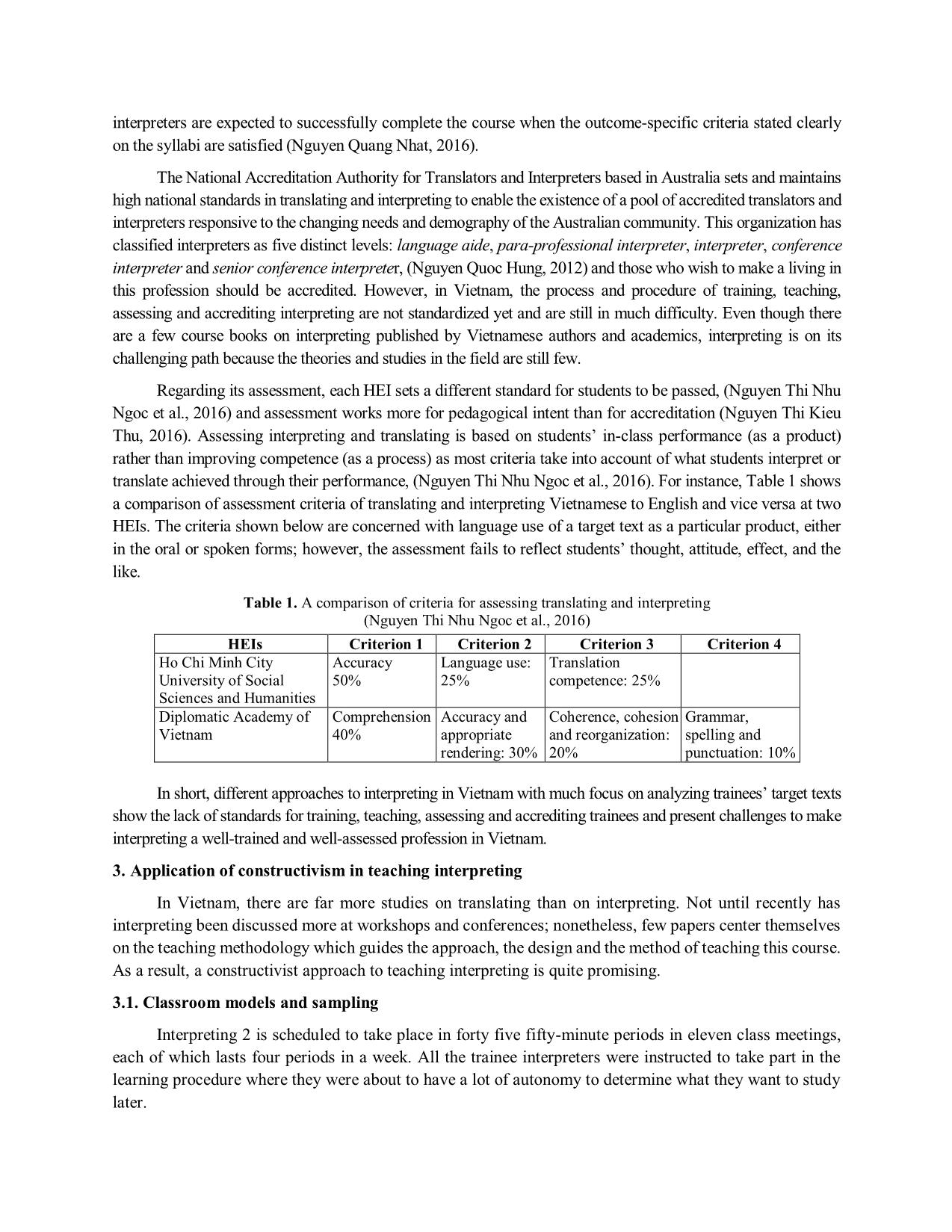 Constructivism and cooperative learning: An application in teaching interpreting to senior students of business english at the university of finance – marketing trang 4