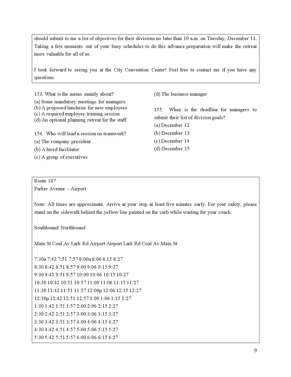 Đề thi Toeic (Có đáp án) trang 9