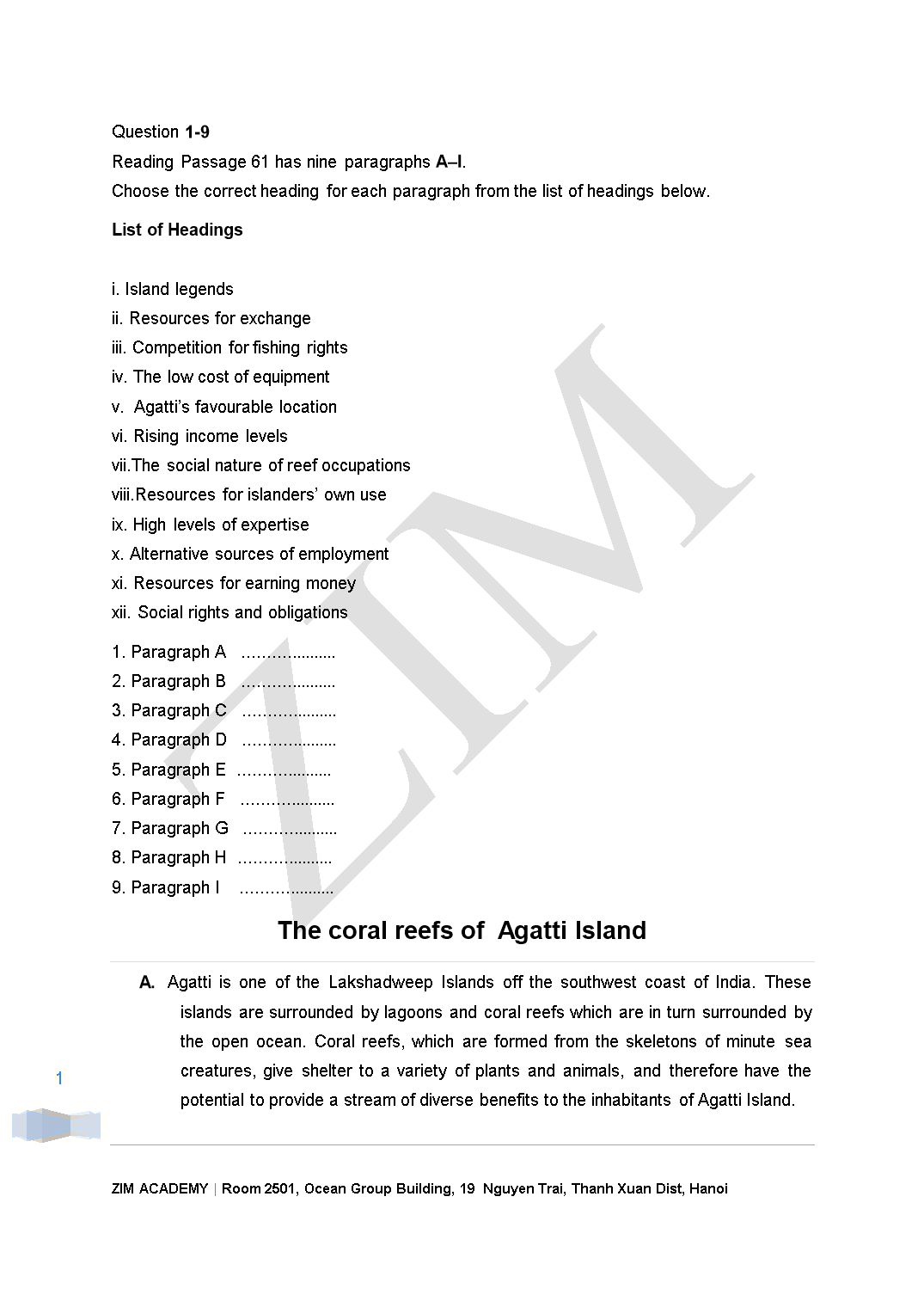 Ielts academic Reading 61 trang 1