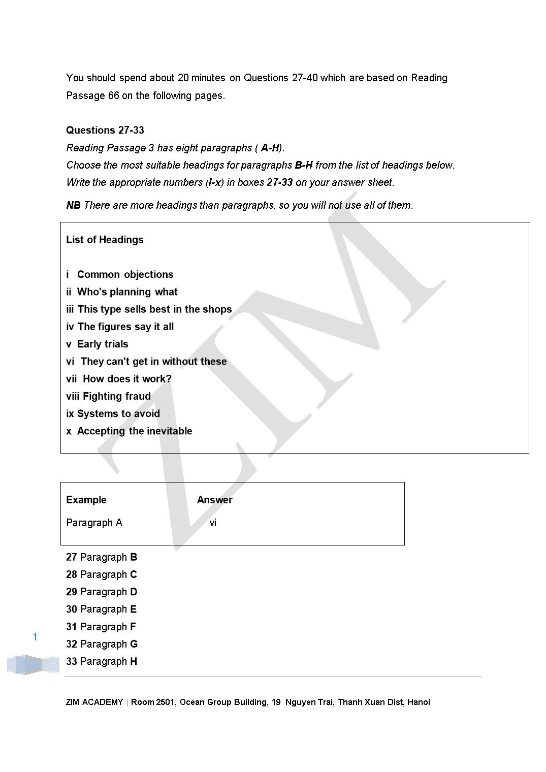 Ielts academic Reading 66 trang 1