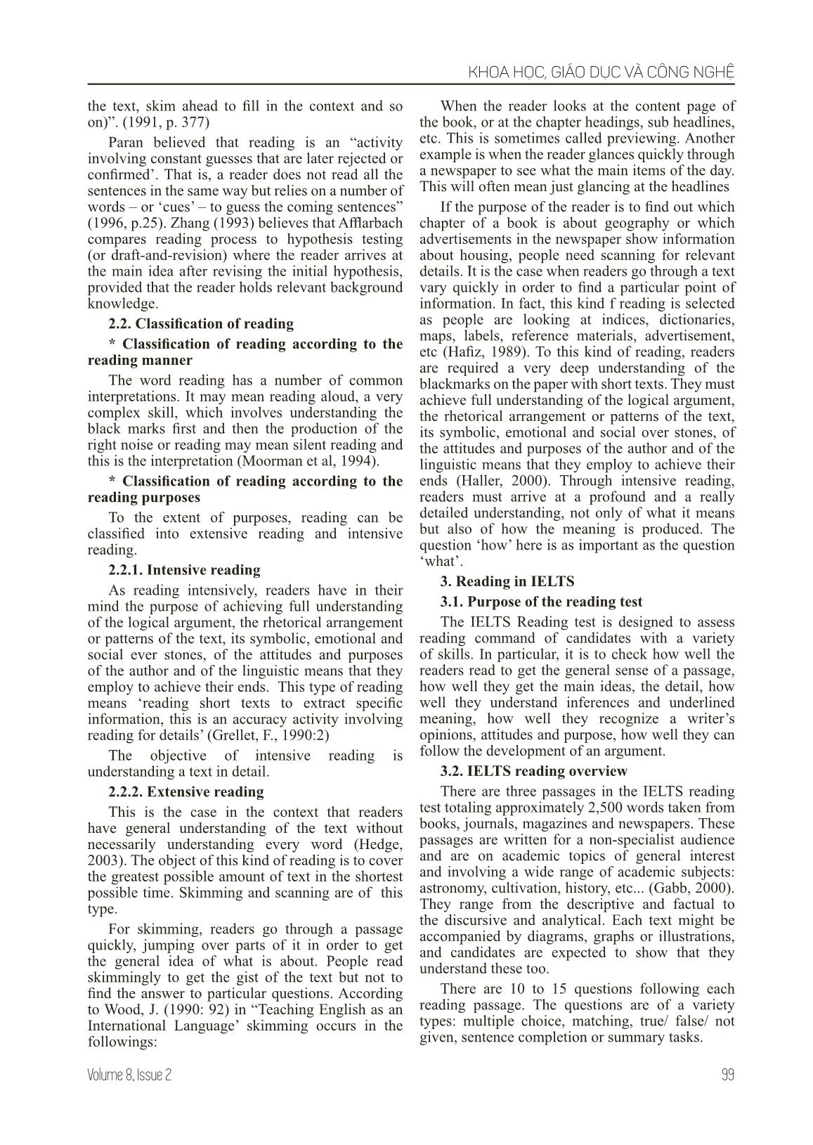 Ielts reading and some techniques to improve Ielts reading skills for students trang 2