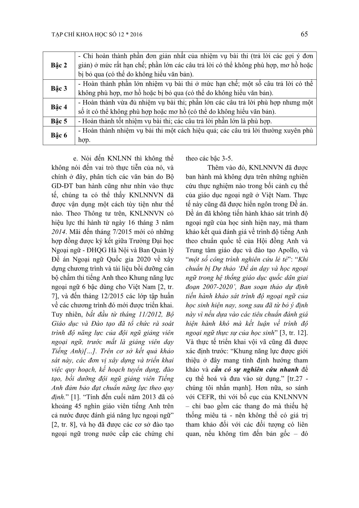 Khung năng lực ngoại ngữ 6 bậc và bài toán chất lượng giáo dục ngoại ngữ ở Việt Nam trang 5