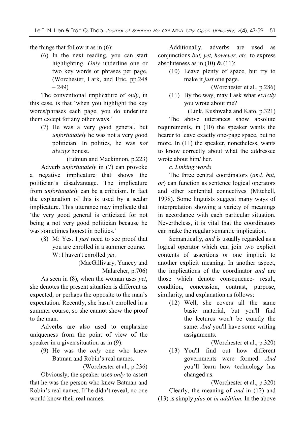 The use of linguistic units and their implicatures in the listening section of toefl iBT test trang 5