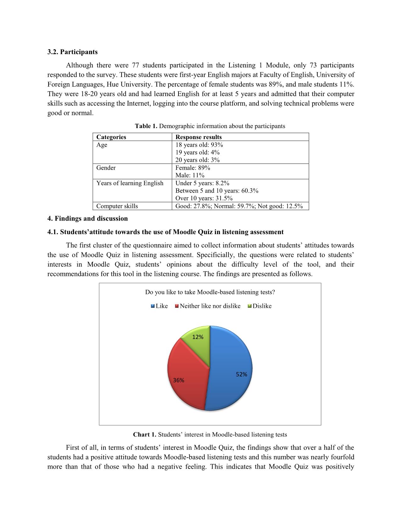 Using moodle quiz to assist listening assessment: Efl students perceptions and suggestions trang 5