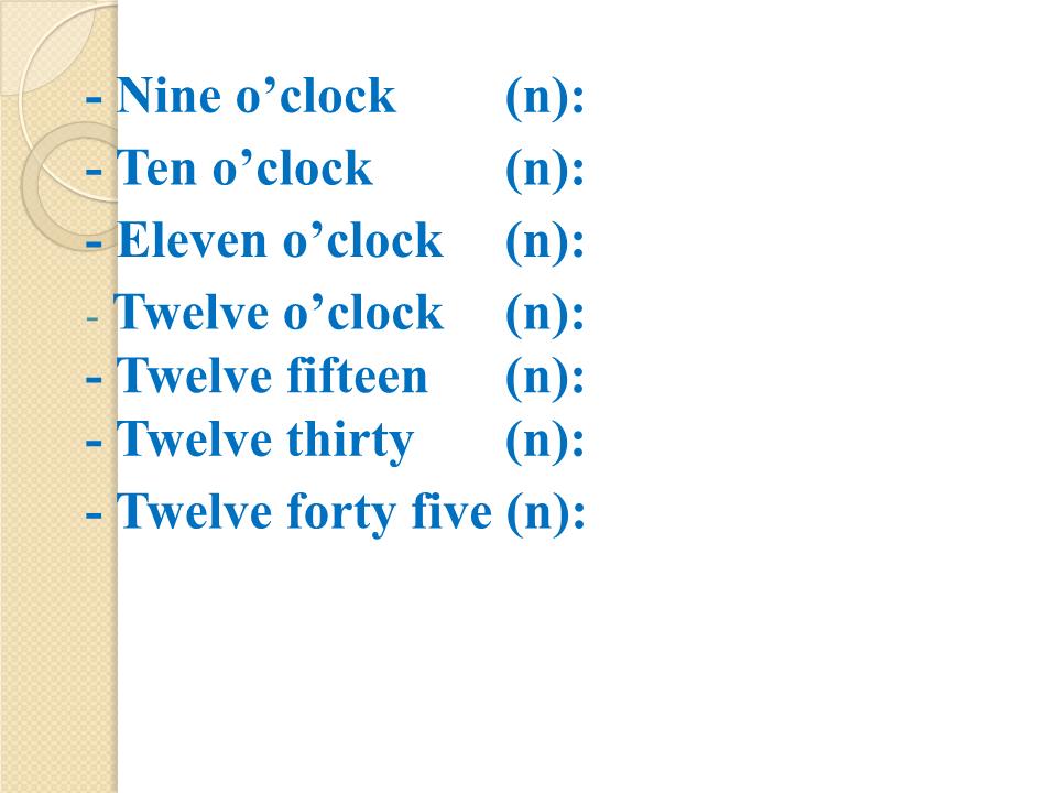 Bài giảng Tiếng Anh Lớp 2 - Unit 4: Telling time trang 2