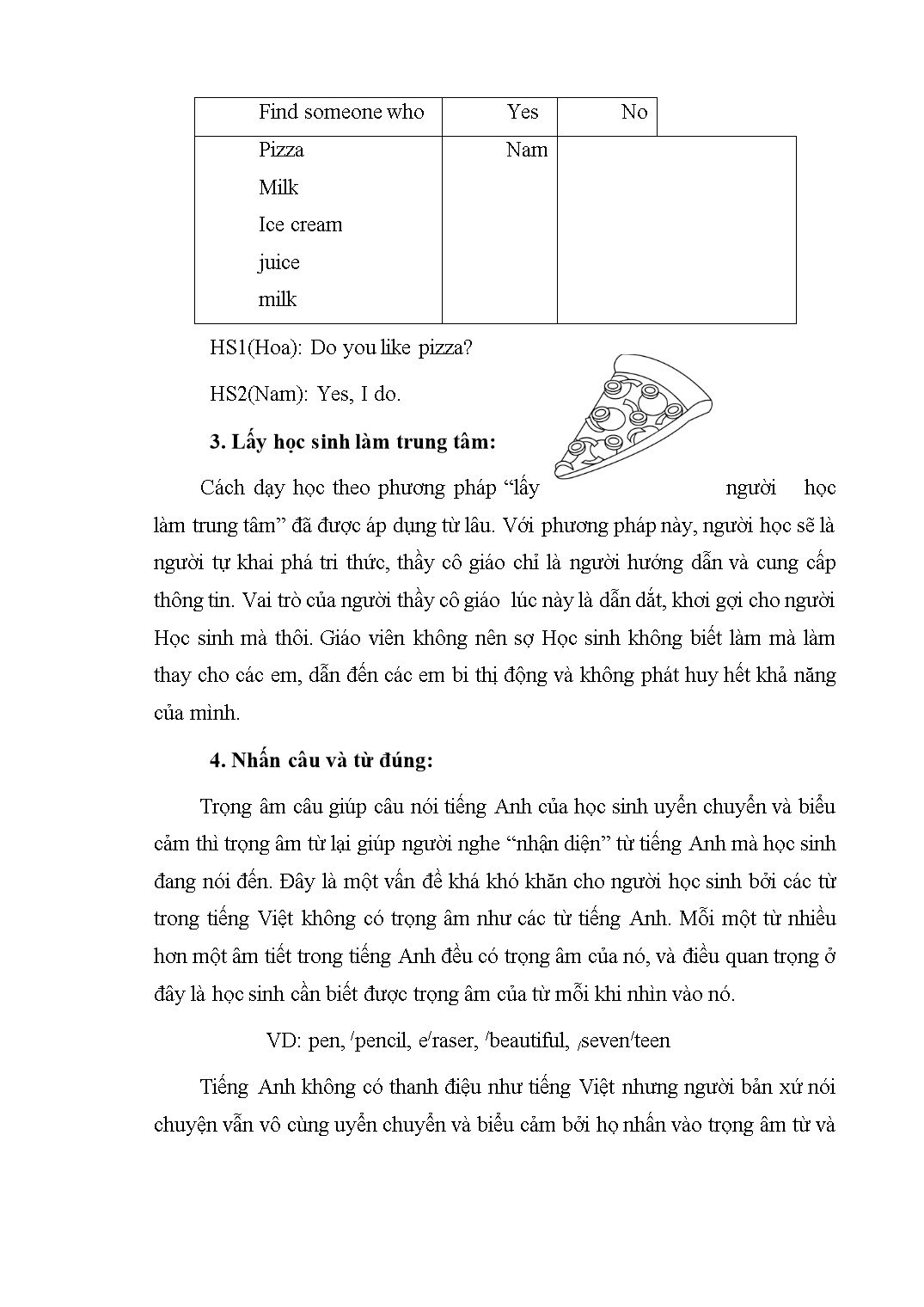Sáng kiến kinh nghiệm Một số biện pháp giúp học sinh tiểu học tự tin về kỹ năng nói tiếng Anh trang 8