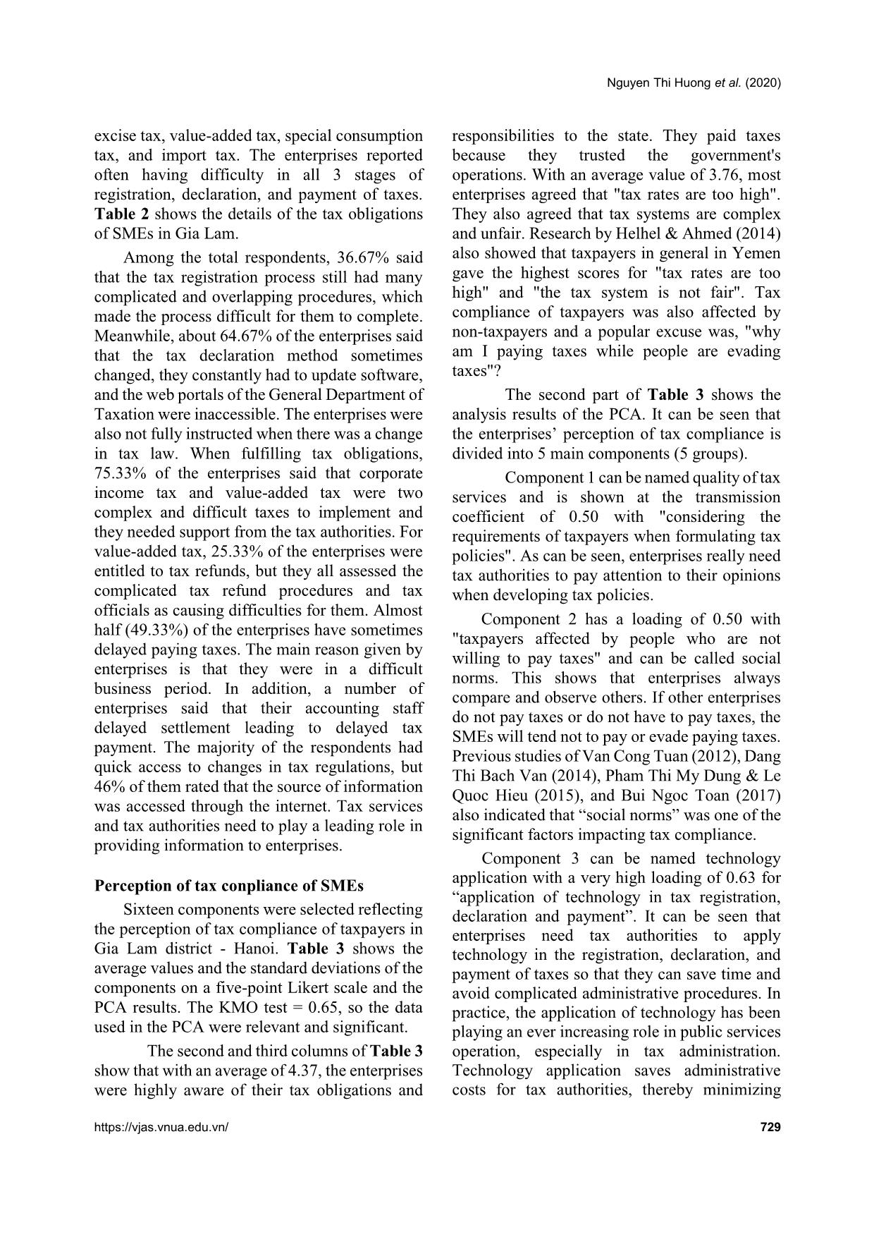 A study on the tax obligations and perceived tax compliance of small and medium enterprises (smes) in Gia Lam, Ha Noi trang 4