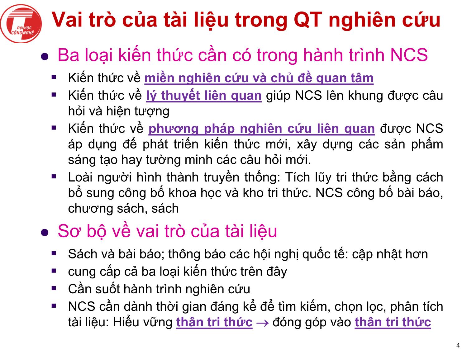 Bài giảng Nghiên cứu khoa học bậc nghiên cứu sinh tiến sỹ hệ thống thông tin - Chương 2: Tiến hành nghiên cứu trang 4