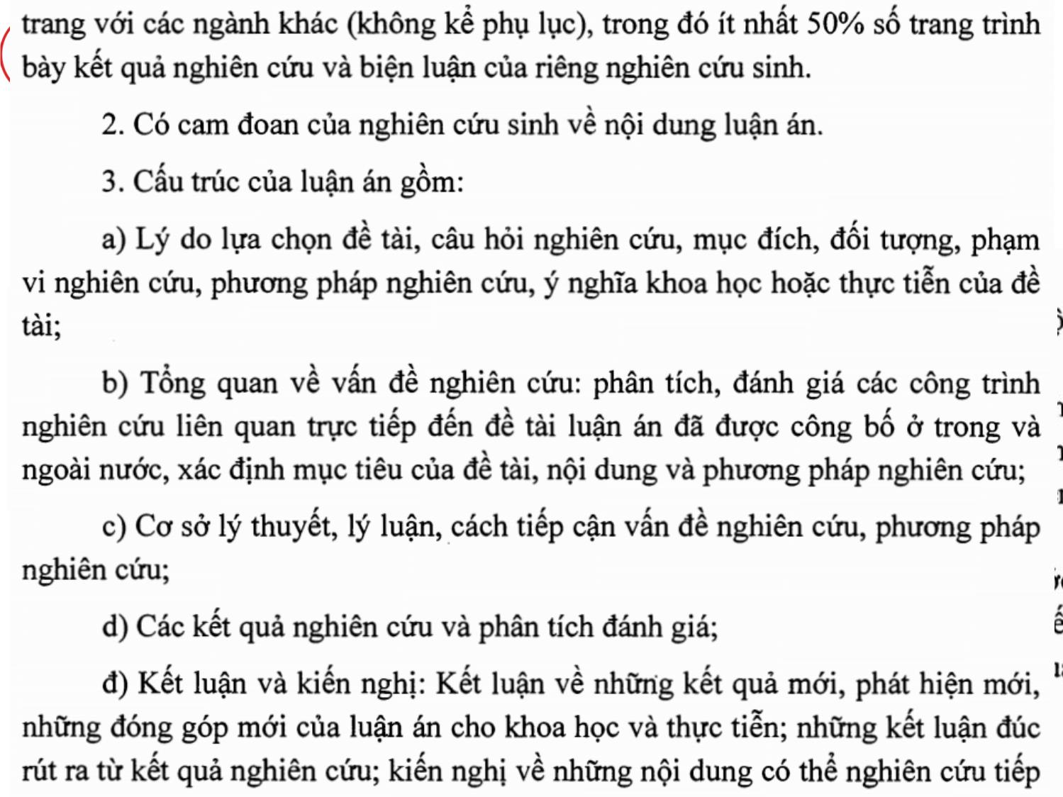 Bài giảng Nghiên cứu khoa học bậc nghiên cứu sinh tiến sỹ hệ thống thông tin - Chương 4: Luận án tiến sỹ và bảo vệ luận án trang 4