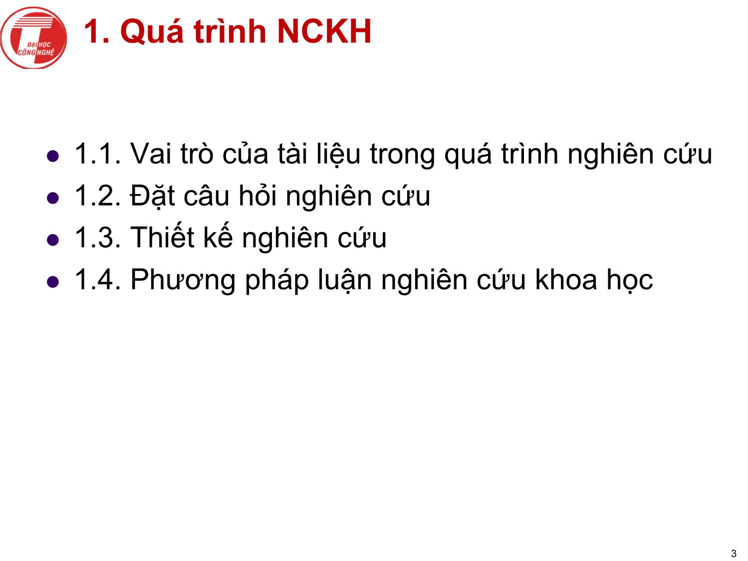 Bài giảngNghiên cứu khoa học bậc sau đại học - Chương 3: Tiến hành nghiên cứu trang 3