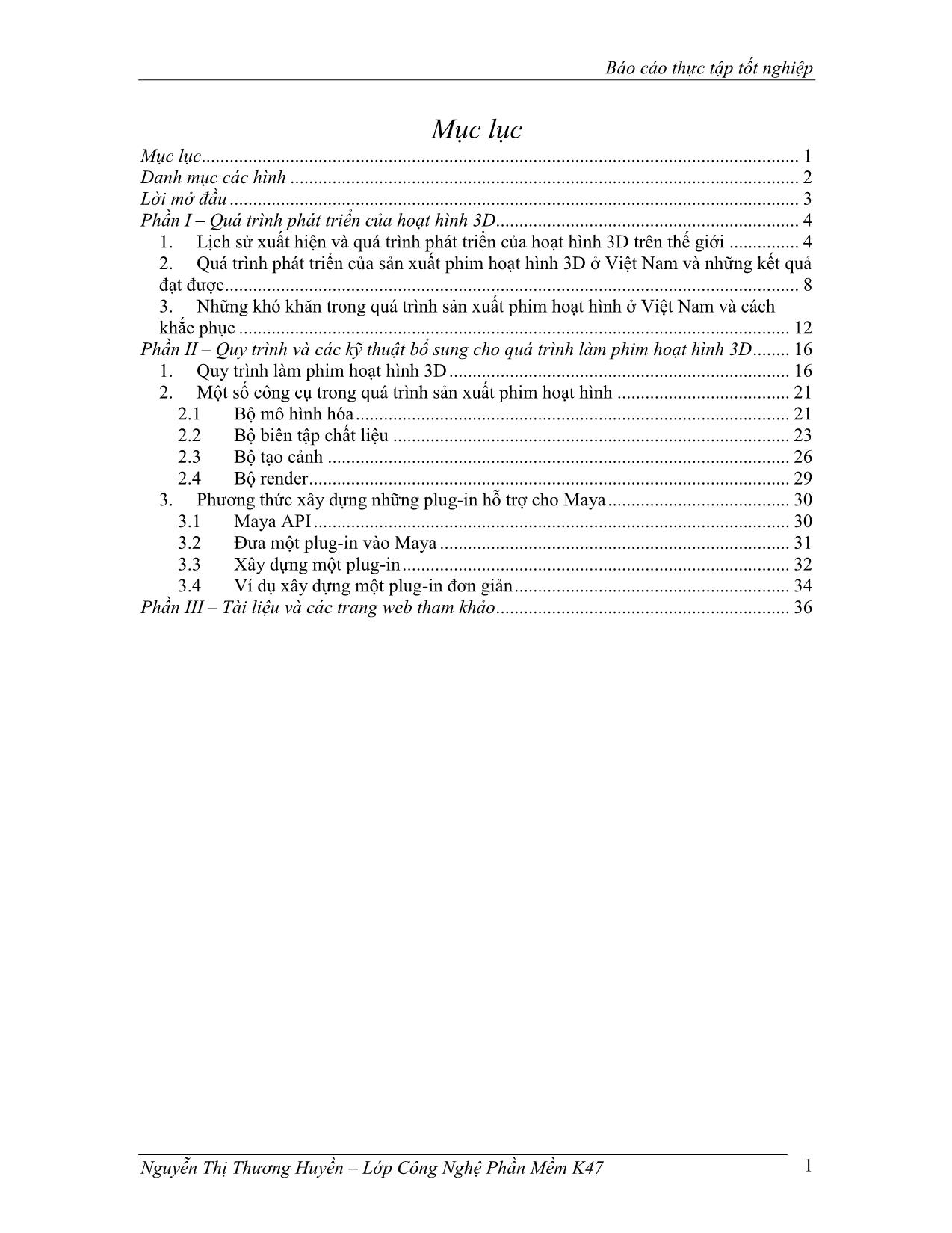 Đề tài Tìm hiểu quá trình phát triển của hoạt hình 3D và cách thức xây dựng các plug-In hỗ trợ cho phần mềm 3D Maya trang 2