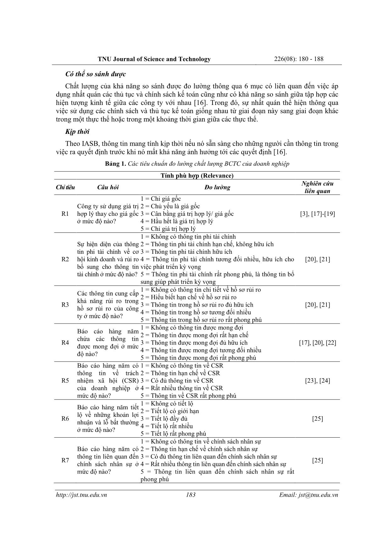 Các tiêu chuẩn đo lường chất lượng báo cáo tài chính dựa theo quy định của IASB trang 4