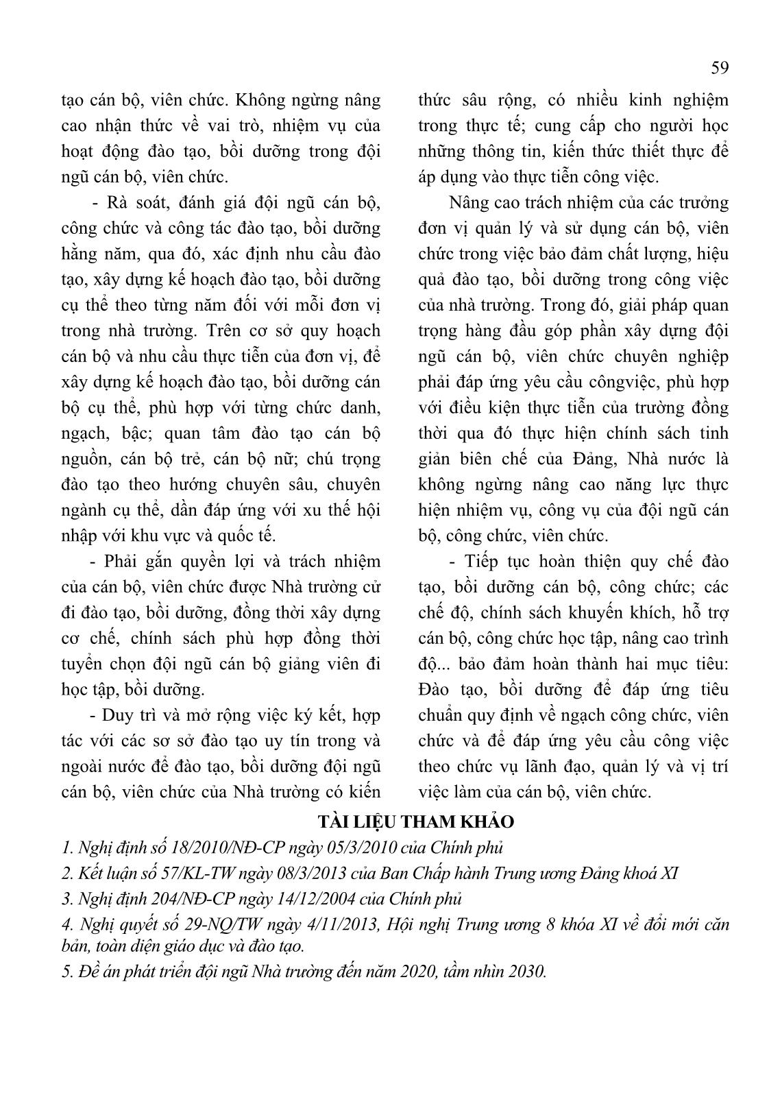 Công tác đào tạo, bồi dưỡng cán bộ trường đại học sư phạm thể dục thể thao Hà Nội hướng tới mục tiêu nâng cao chất lượng đào tạo giáo viên giáo dục thể chất ở Việt Nam trang 8