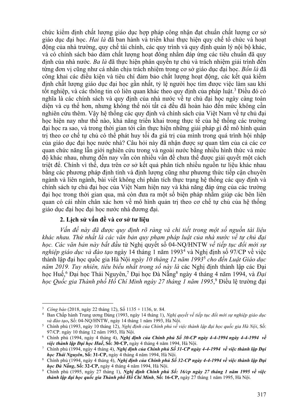 Chính sách tự chủ đại học của nhà nước và năng lực thực tế của hệ thống giáo dục Đại học Việt Nam hiện nay trang 3
