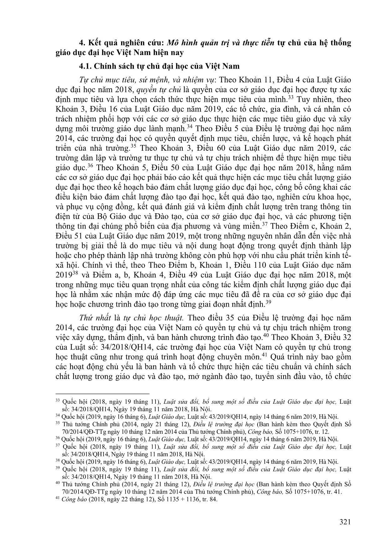 Chính sách tự chủ đại học của nhà nước và năng lực thực tế của hệ thống giáo dục Đại học Việt Nam hiện nay trang 7