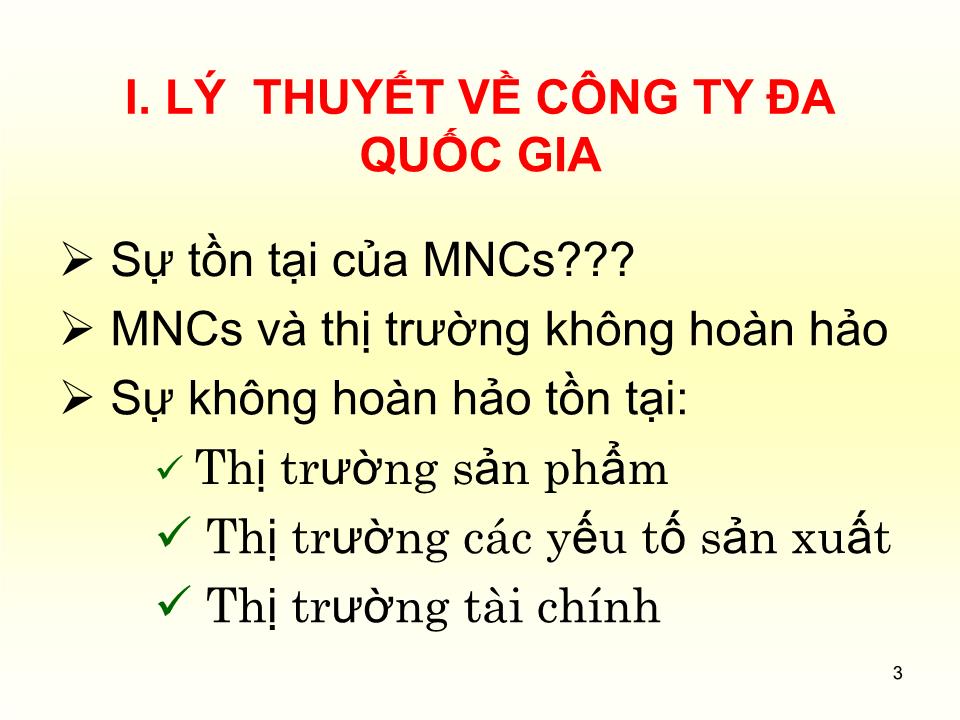 Bài giảng Đầu tư quốc tế - Chương 6: Chiến lược đầu tư nước ngoài của MNCs - Huỳnh Thị Thúy Giang trang 3