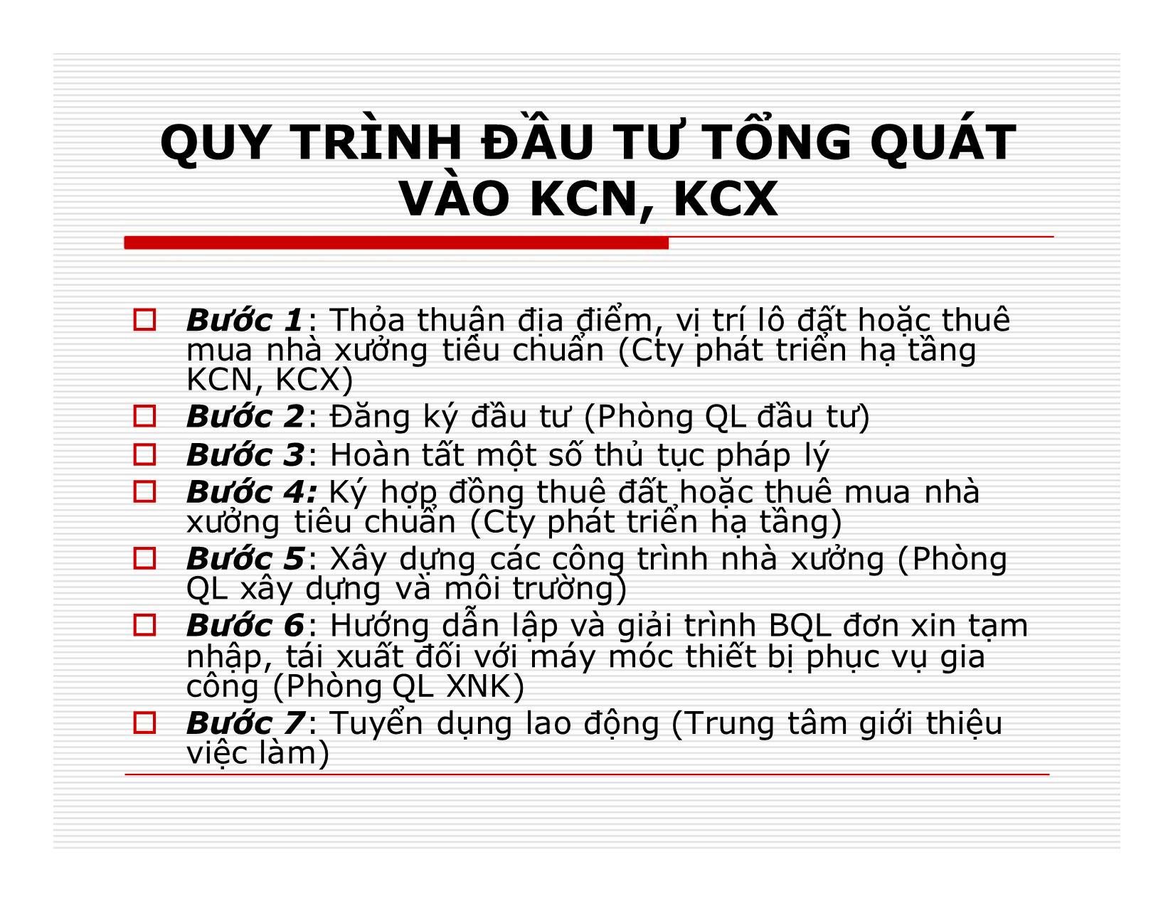 Bài giảng Đầu tư quốc tế - Chương 6: Quản lý nhân lực trong KCN, KCX, khu công nghệ cao trang 5