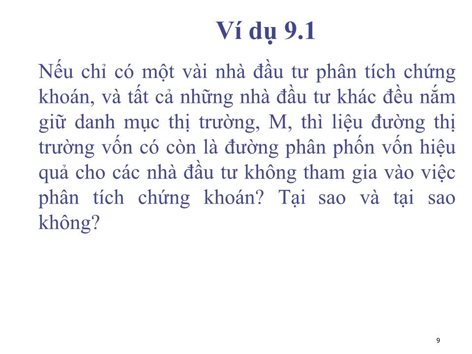 Bài giảng Đầu tư tài chính - Chương 5: Mô hình định giá tài sản vốn - Phạm Hữu Hồng Thái trang 9