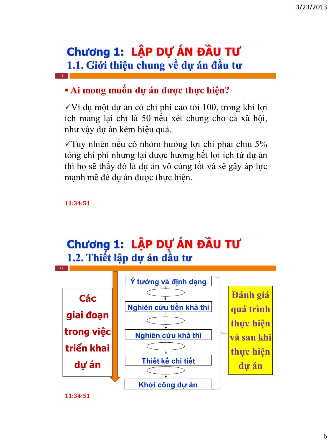 Bài giảng Lập và thẩm định dự án đầu tư - Nguyễn Lê Hồng Vỹ trang 6