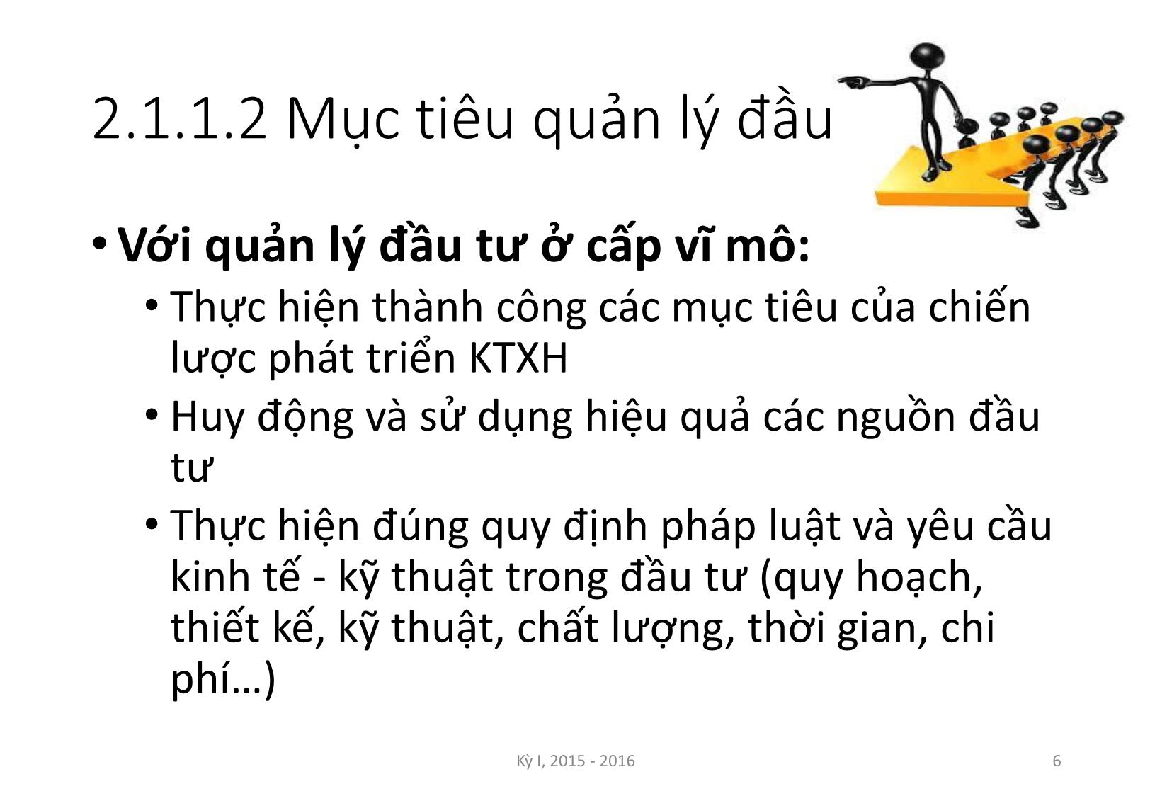 Bài giảng Nguyên lý đầu tư - Chương 2: Quản lý và kế hoạch hóa đầu tư - Nguyễn Thị Minh Thu trang 6