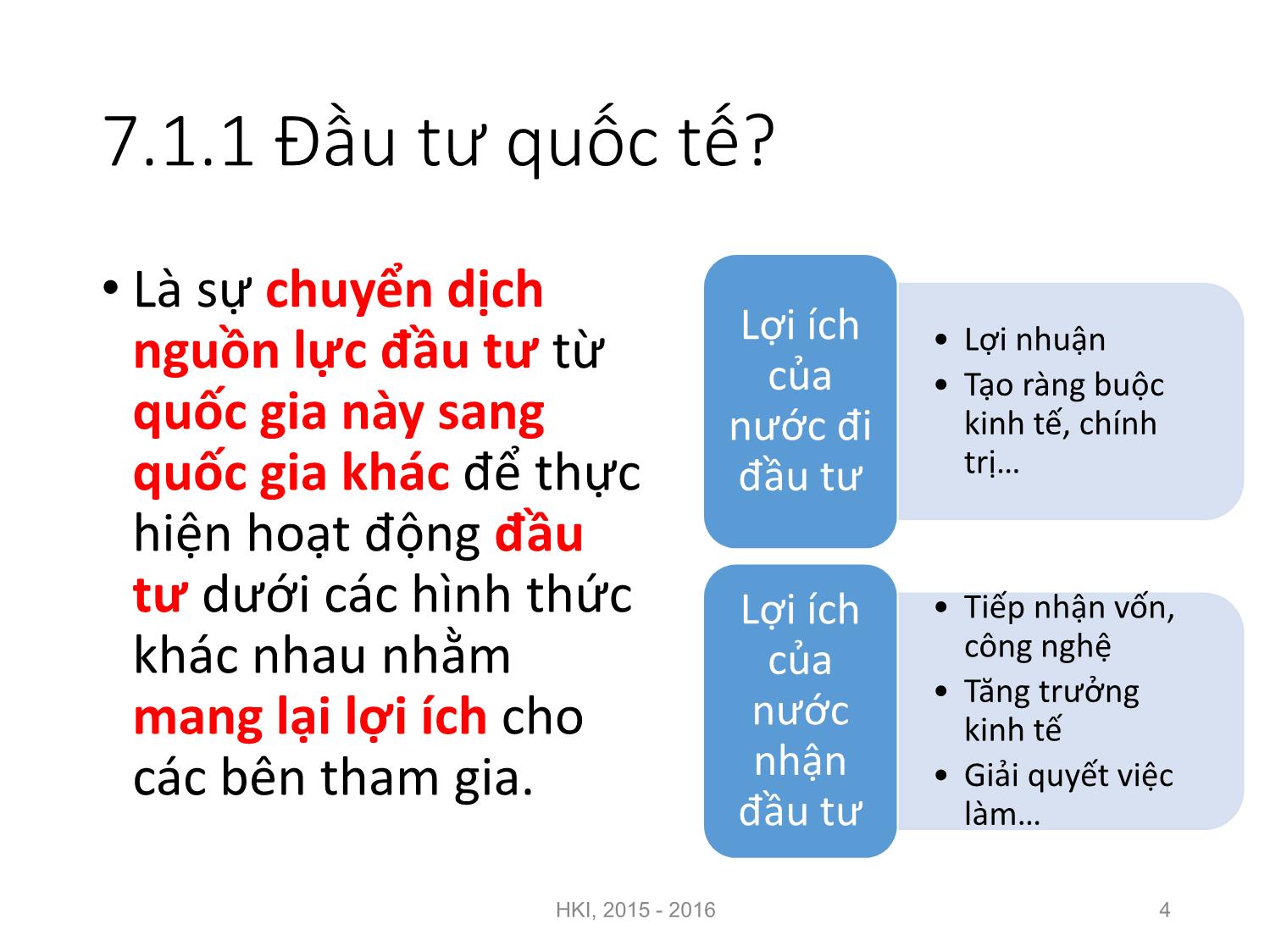 Bài giảng Nguyên lý đầu tư - Chương 7: Đầu tư quốc tế - Nguyễn Thị Minh Thu trang 4