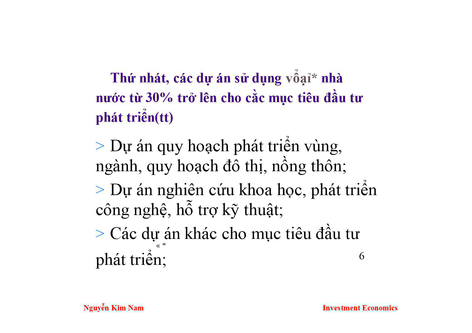 Bài giảng Kinh tế đầu tư - Chương 7: Một số vấn đề về đấu thầu - Nguyễn Kim Nam trang 6