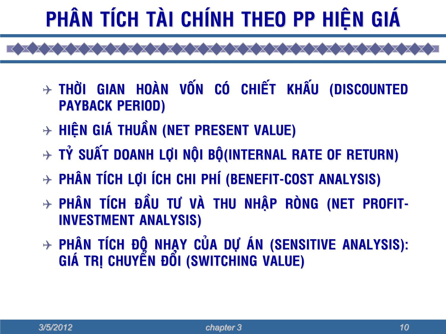 Bài giảng Phân tích hiệu quả đầu tư trang 10