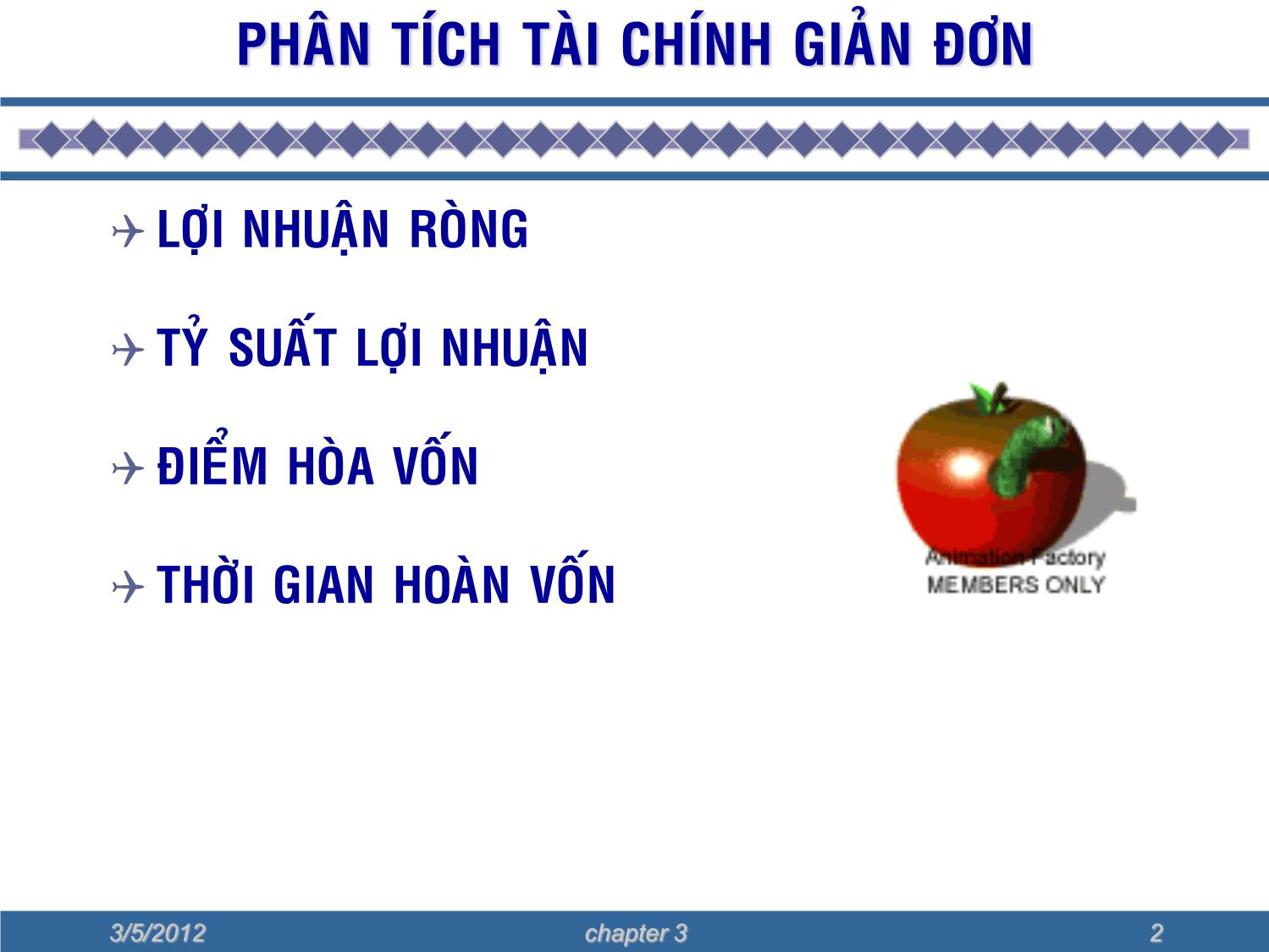 Bài giảng Phân tích hiệu quả đầu tư trang 2