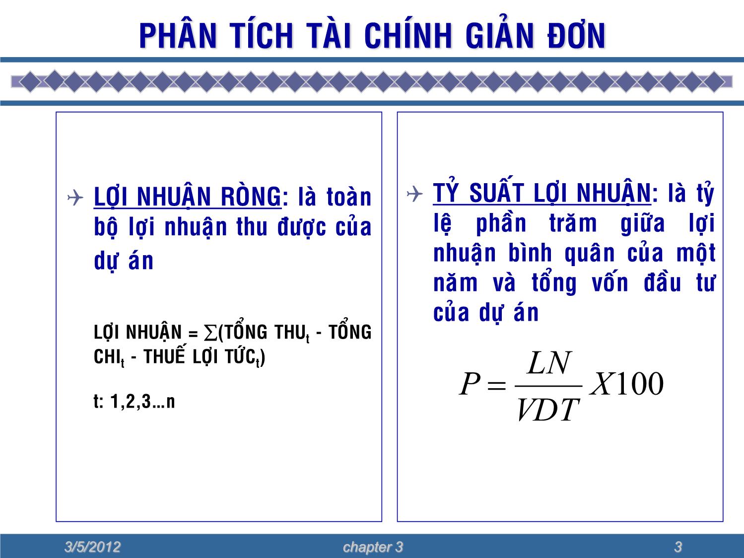 Bài giảng Phân tích hiệu quả đầu tư trang 3