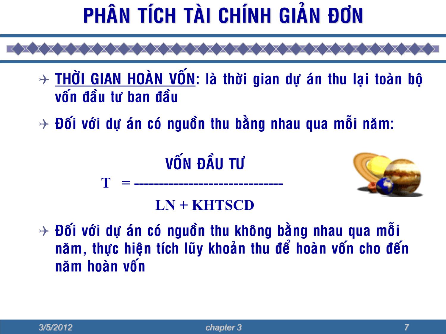 Bài giảng Phân tích hiệu quả đầu tư trang 7