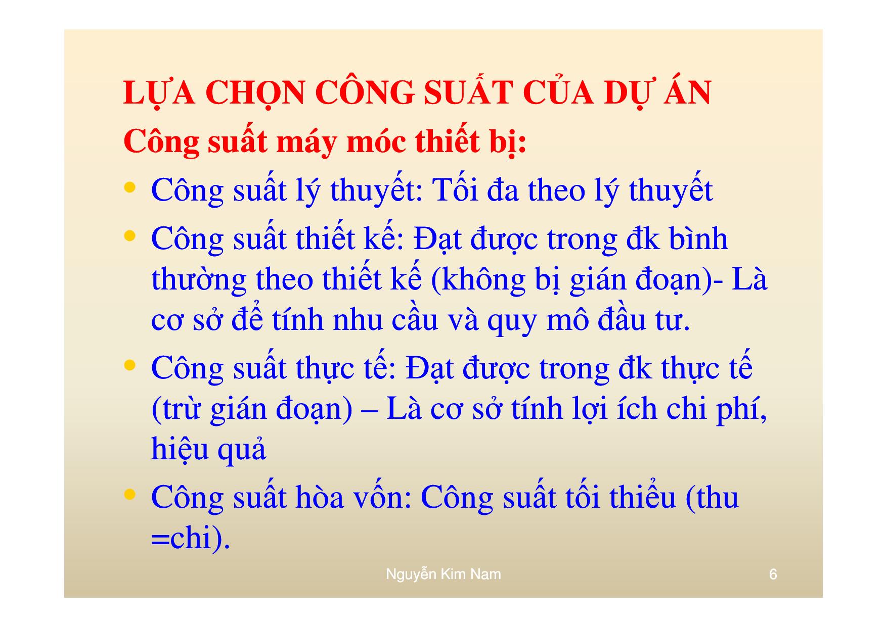 Bài giảng Phân tích thị trường và các yếu tố đầu vào của dự án trang 6